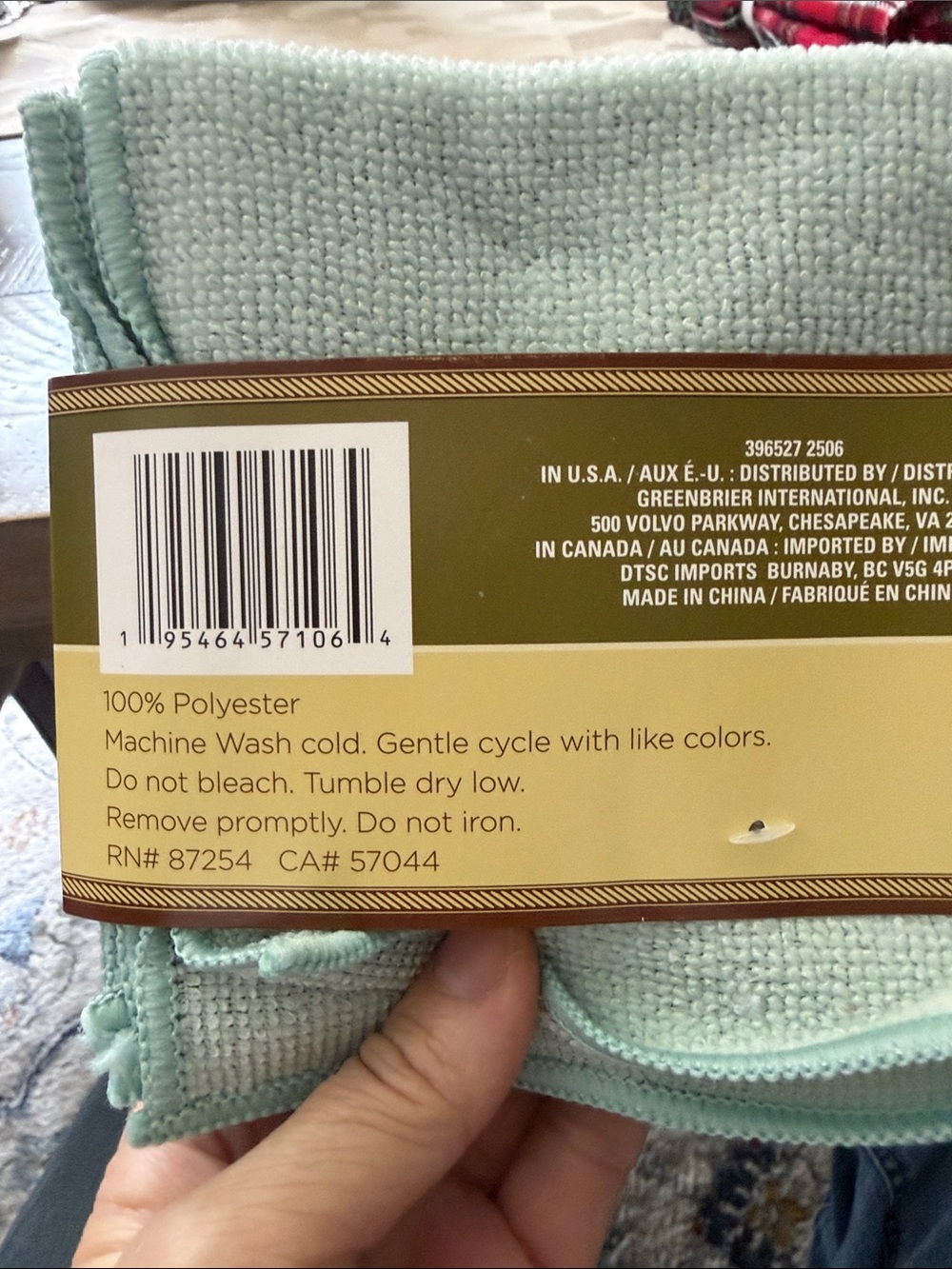 Home Collection Microfiber Washcloths - Aqua Blue - 5 Pack - Picture 3 of 5